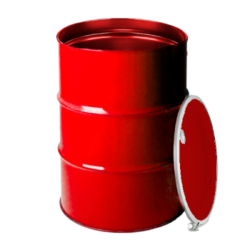 Cilindro Metálico 200 Lts De 2da Vida Abierto Rojo